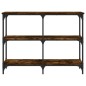 vidaXL Mesa consola madera de ingeniería roble ahumado 100x29x75 cm vidaXL Mesa consola madera de ingeniería roble ahumado 100x29x75 cm