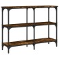 vidaXL Mesa consola madera de ingeniería roble ahumado 100x29x75 cm vidaXL Mesa consola madera de ingeniería roble ahumado 100x29x75 cm