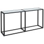 vidaXL Mesa consola vidrio templado mármol blanco 160x35x75,5 cm vidaXL Mesa consola vidrio templado mármol blanco 160x35x75,5 cm