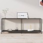 vidaXL Mesa consola vidrio templado negro 200x35x75,5 cm vidaXL Mesa consola vidrio templado negro 200x35x75,5 cm