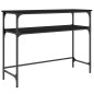 vidaXL Mesa consola madera de ingeniería negra 100x35,5x75 cm