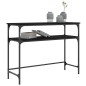 vidaXL Mesa consola madera de ingeniería negra 100x35,5x75 cm