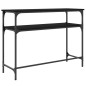 vidaXL Mesa consola madera de ingeniería negra 100x35,5x75 cm