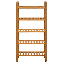 vidaXL Zapatero con 5 estantes madera maciza de roble 50x27x100 cm