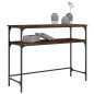 vidaXL Mesa consola madera de ingeniería roble ahumado 100x35,5x75 cm