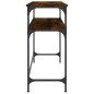 vidaXL Mesa consola madera de ingeniería roble ahumado 100x35,5x75 cm