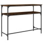 vidaXL Mesa consola madera de ingeniería roble ahumado 100x35,5x75 cm