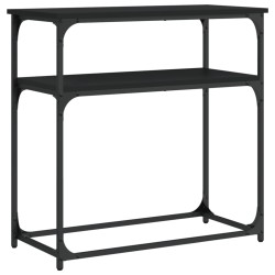 vidaXL Mesa consola madera de ingeniería negra 75x35,5x75 cm