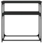 vidaXL Mesa consola madera de ingeniería negra 75x35,5x75 cm vidaXL Mesa consola madera de ingeniería negra 75x35,5x75 cm
