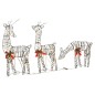 vidaXL Familia de renos de Navidad 90 LED ratán blanco cálido vidaXL Familia de renos de Navidad 90 LED ratán blanco cálido