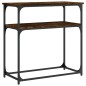vidaXL Mesa consola madera de ingeniería roble ahumado 75x35,5x75 cm vidaXL Mesa consola madera de ingeniería roble ahumado 75x35,5x75 cm