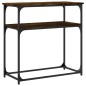 vidaXL Mesa consola madera de ingeniería roble ahumado 75x35,5x75 cm vidaXL Mesa consola madera de ingeniería roble ahumado 75x35,5x75 cm