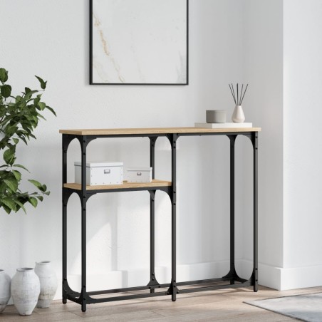 vidaXL Mesa consola madera de ingeniería roble Sonoma 90x22,5x75 cm