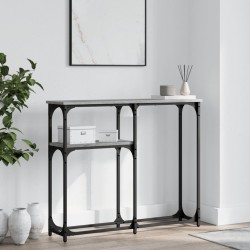 vidaXL Mesa consola madera de ingeniería gris Sonoma 90x22,5x75 cm