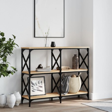 vidaXL Mesa consola madera de ingeniería roble Sonoma 100x28x80,5 cm