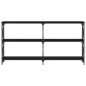 vidaXL Mesa consola madera de ingeniería negra 200x28x80,5 cm