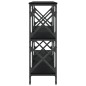 vidaXL Mesa consola madera de ingeniería negra 200x28x80,5 cm