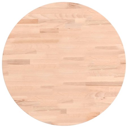 vidaXL Tablero redondo de madera maciza de haya Ø50x1,5 cm