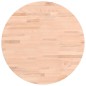 vidaXL Tablero redondo de madera maciza de haya Ø50x1,5 cm