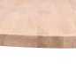 vidaXL Tablero redondo de madera maciza de haya Ø50x1,5 cm
