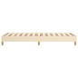 vidaXL Estructura de cama box spring tela color crema 90x190 cm