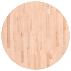 vidaXL Tablero redondo de madera maciza de haya Ø70x2,5 cm