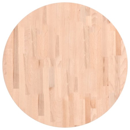 vidaXL Tablero redondo de madera maciza de haya Ø70x2,5 cm
