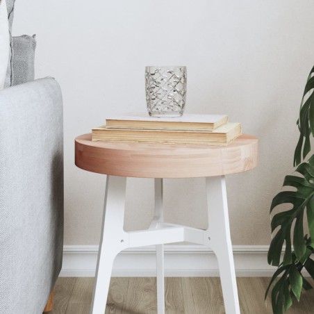 vidaXL Tablero redondo de madera maciza de haya Ø30x4 cm