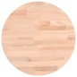 vidaXL Tablero redondo de madera maciza de haya Ø30x4 cm