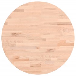 vidaXL Tablero redondo de madera maciza de haya Ø50x4 cm