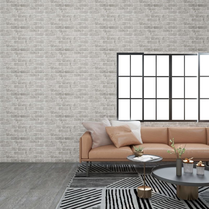 vidaXL Paneles de pared 3D 10 uds EPS diseño de ladrillo gris claro vidaXL Paneles de pared 3D 10 uds EPS diseño de ladrillo gris claro