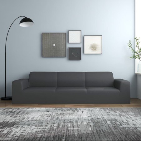 vidaXL Funda elástica de sillón de 4 plazas poliéster jersey antracita