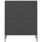 vidaXL Armario de cajones de acero gris antracita 80x35x101,5 cm