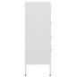 vidaXL Armario de cajones de acero blanco 80x35x101,5 cm