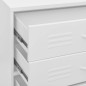 vidaXL Armario de cajones de acero blanco 80x35x101,5 cm