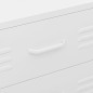 vidaXL Armario de cajones de acero blanco 80x35x101,5 cm