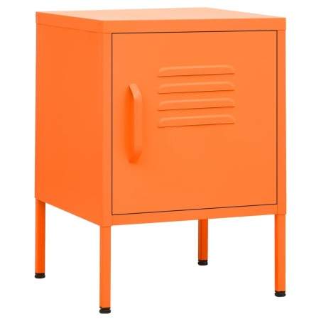 vidaXL Mesita de noche acero naranja 35x35x51 cm
