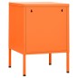 vidaXL Mesita de noche acero naranja 35x35x51 cm vidaXL Mesita de noche acero naranja 35x35x51 cm