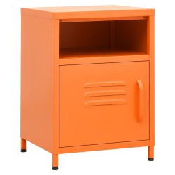 vidaXL Mesita de noche acero naranja 35x35x51 cm