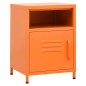 vidaXL Mesita de noche acero naranja 35x35x51 cm vidaXL Mesita de noche acero naranja 35x35x51 cm