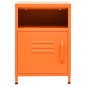vidaXL Mesita de noche acero naranja 35x35x51 cm vidaXL Mesita de noche acero naranja 35x35x51 cm