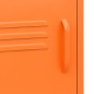 vidaXL Mesita de noche acero naranja 35x35x51 cm vidaXL Mesita de noche acero naranja 35x35x51 cm
