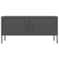 vidaXL Mueble para TV de acero gris antracita 105x35x50 cm vidaXL Mueble para TV de acero gris antracita 105x35x50 cm