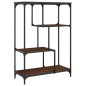 vidaXL Estantería madera de ingeniería acero roble marrón 81x36x115 cm vidaXL Estantería madera de ingeniería acero roble marrón 81x36x115 cm
