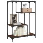 vidaXL Estantería madera de ingeniería acero roble marrón 81x36x115 cm vidaXL Estantería madera de ingeniería acero roble marrón 81x36x115 cm