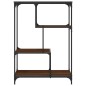 vidaXL Estantería madera de ingeniería acero roble marrón 81x36x115 cm vidaXL Estantería madera de ingeniería acero roble marrón 81x36x115 cm