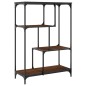 vidaXL Estantería madera de ingeniería acero roble marrón 81x36x115 cm vidaXL Estantería madera de ingeniería acero roble marrón 81x36x115 cm