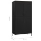 vidaXL Armario de acero negro 90x50x180 cm vidaXL Armario de acero negro 90x50x180 cm