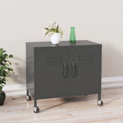 vidaXL Armario de almacenamiento acero gris antracita 60x35x56 cm