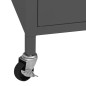vidaXL Armario de almacenamiento acero gris antracita 60x35x56 cm
